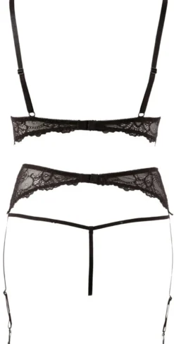 Abierta Fina - BH Set Perlen schwarz