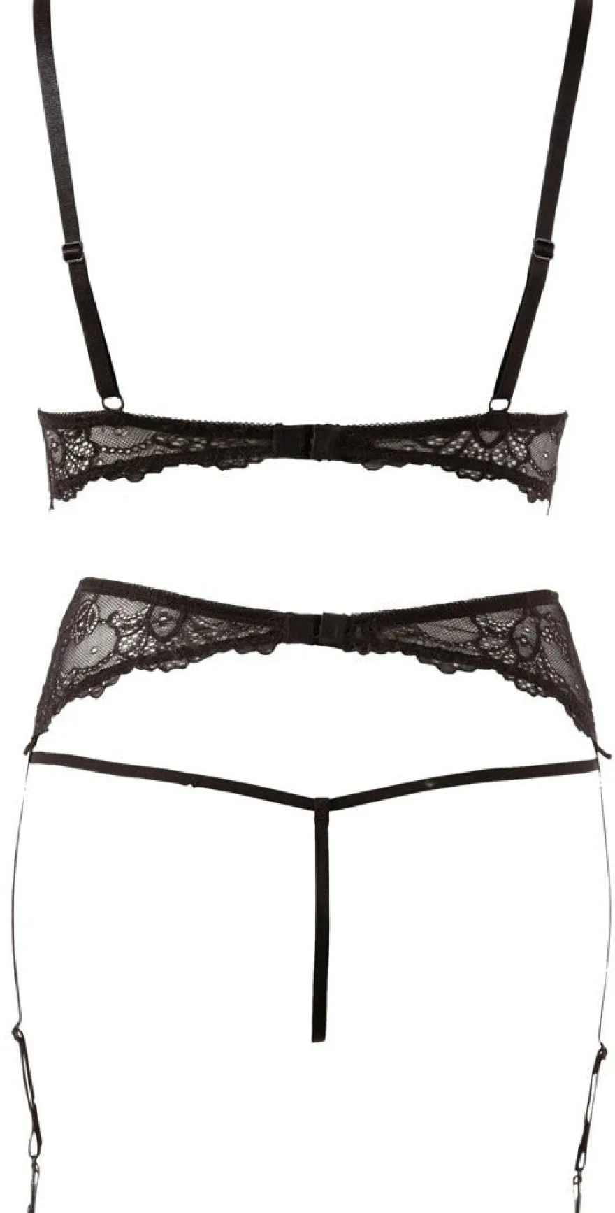 Abierta Fina - BH Set Perlen schwarz