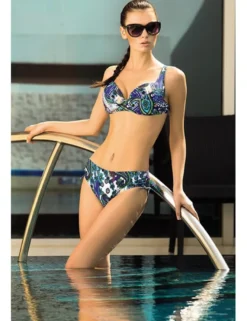 Anabel Arto - Cabrio Bikini mit Neckholder-Träger blau