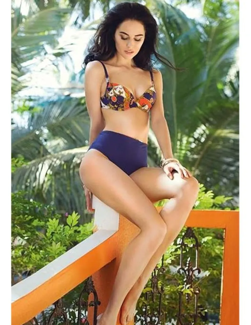Anabel Arto - EVA Bikini mit Metalldekor blau