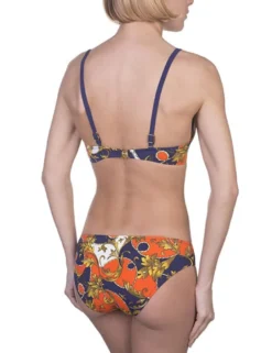 Anabel Arto - Push-Up Bikini mit Bügel-Cups und Neckholder-Träger blau