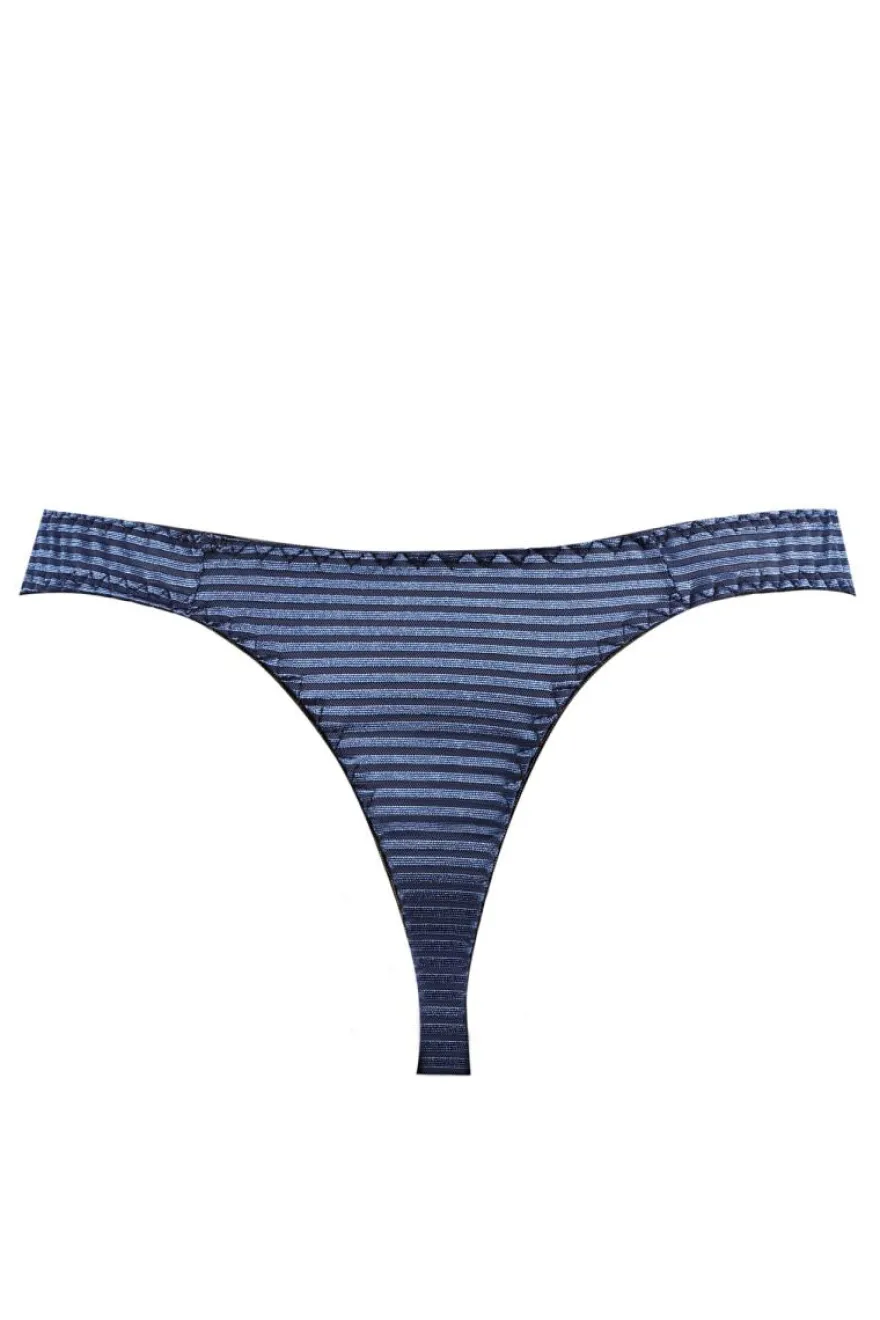 Anais - Herren String aus feinem Netz-Material gestreift