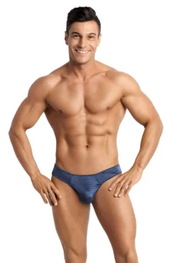 Anais - Herren String aus feinem Netz-Material gestreift