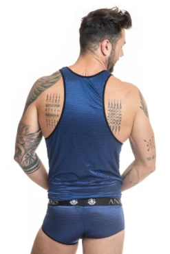 Anais - Herren Tank-Top aus feinem Material gestreift