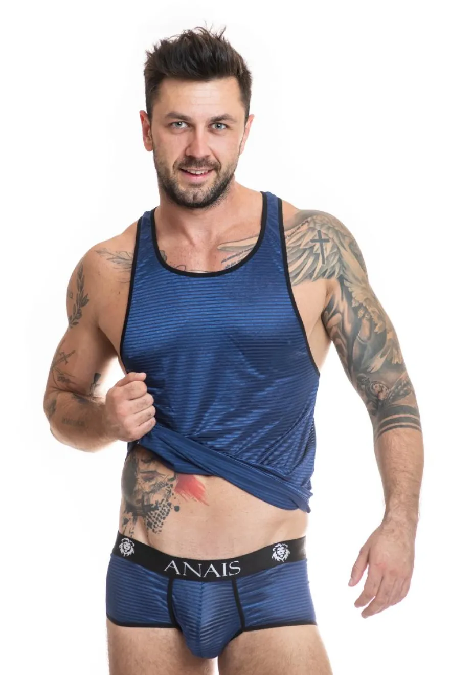 Anais - Herren Tank-Top aus feinem Material gestreift