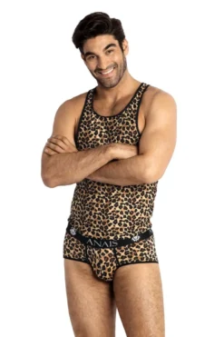 Anais - Herren Tank Top im Leoparden-Look