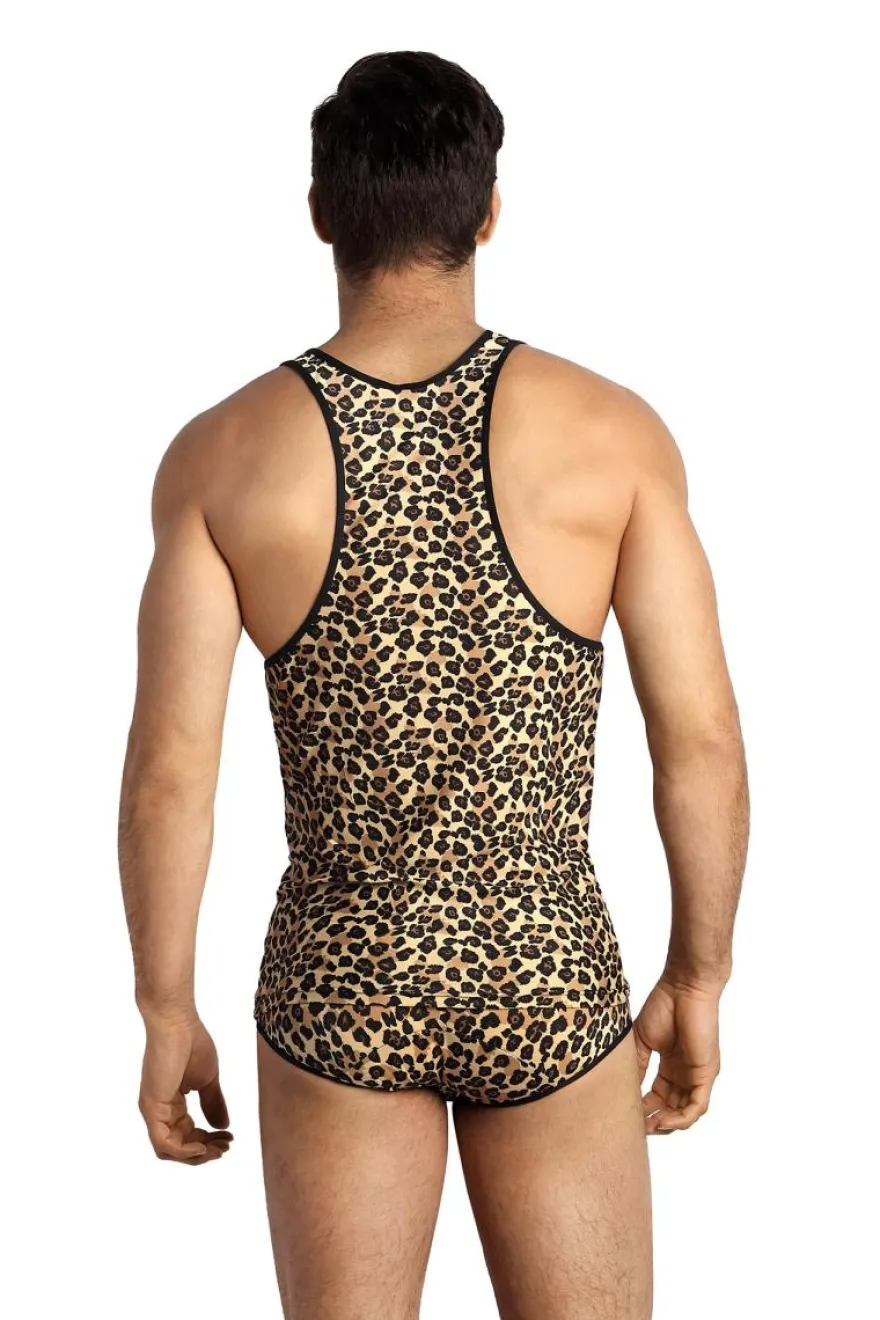 Anais - Herren Tank Top im Leoparden-Look
