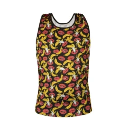 Anais - Herren Tank-Top mit Bannen-Kussmund Muster
