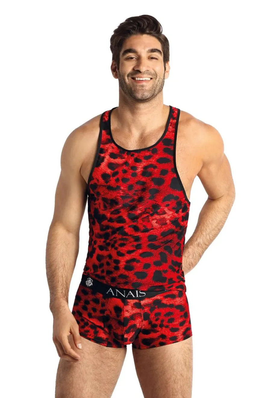 Anais - Tank Top im Leo-Look