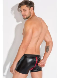 Andalea - Boxershort MC/9051 AMC538874M schwarz mit rotem Zipper