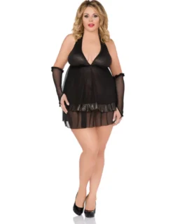 Andalea - Chemise + Armstulpen SB/1023 AN539078M schwarz
