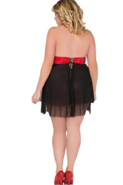 Andalea - Chemise Z/5026 schwarz/rot