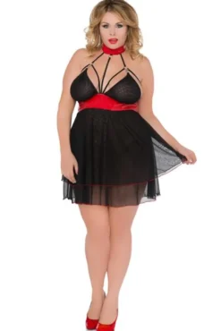 Andalea - Chemise Z/5026 schwarz/rot