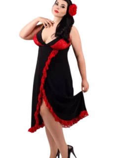 Andalea - langes Flamenco Negligee ADE2002