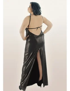 Andalea - langes Wetlook-Kleid C/4001 AN530482M gold