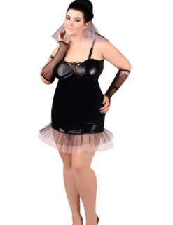 Andalea - schwarz Widow Negligee ADE2014