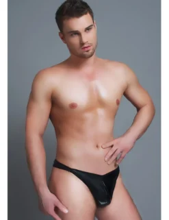 Andalea - String Tanga MC/9026 Speed aus Wetlook Material AMC102209M schwarz