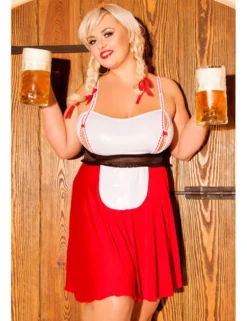 Andalea - Trachten Outfit S/3041 Heidi KP-D-073M rot/weiß