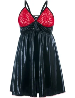 Andalea - Wetlook Chemise SB/1003 AN530855M schwarz/rot
