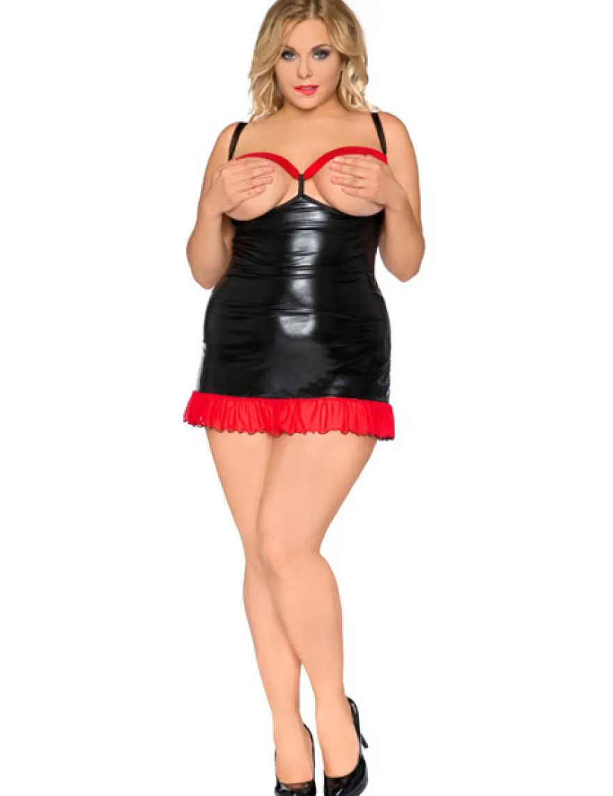 Andalea - Wetlook Chemise SB/1011 AN530895M schwarz/rot