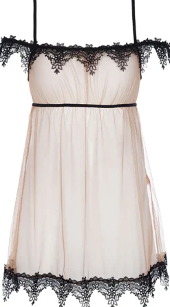 axami - Babydoll & String V-8919 beige