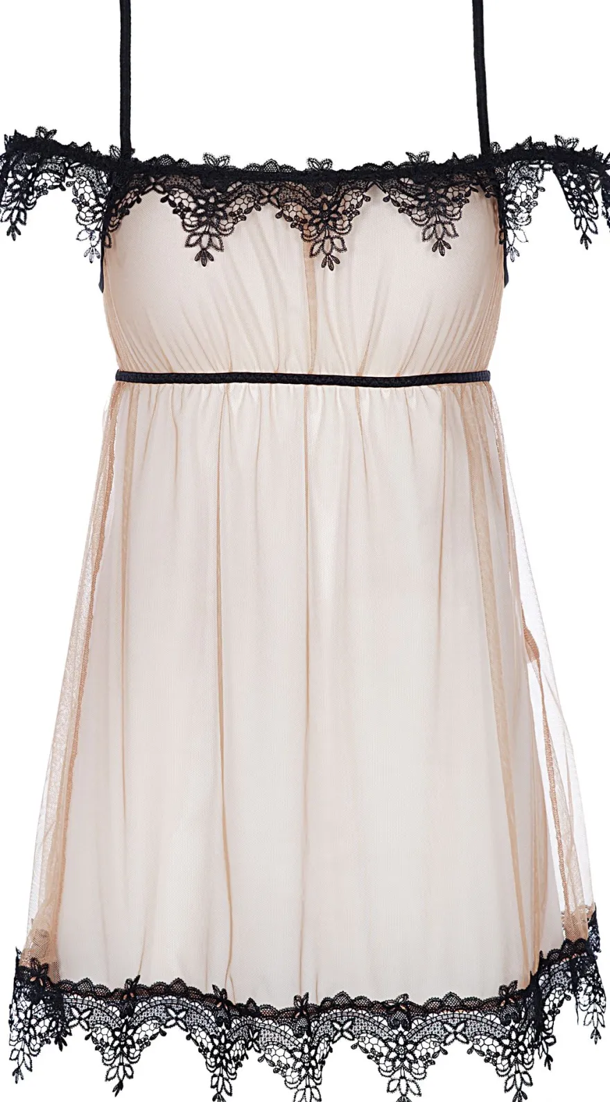 axami - Babydoll & String V-8919 beige