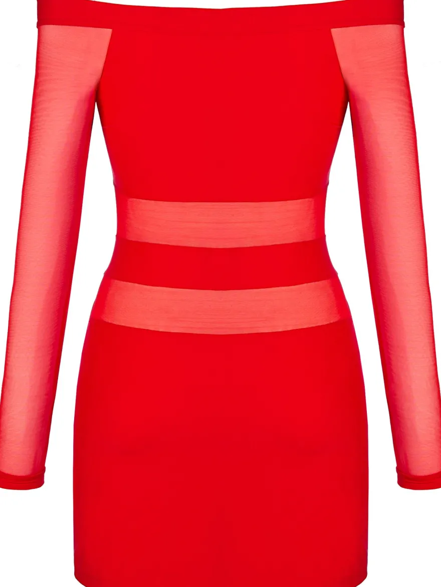 Axami - Club langärmliges Kleidchen V-9299 red