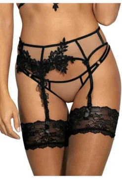 Axami - Strapsgürtel beige-schwarz