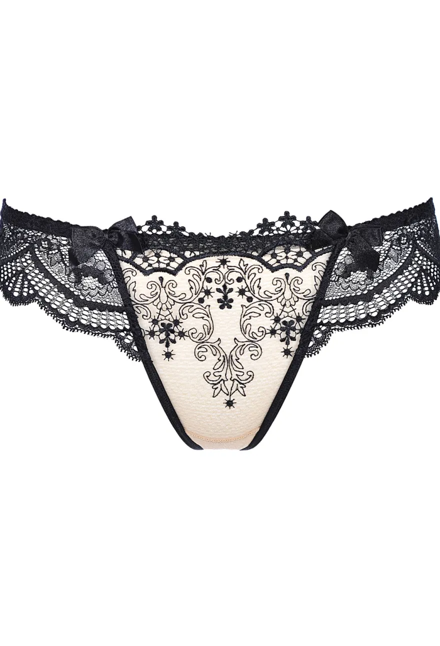 Axami - String schwarz-beige
