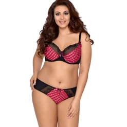 Axami - V-8461PS Plus Size bra pink-black 95F