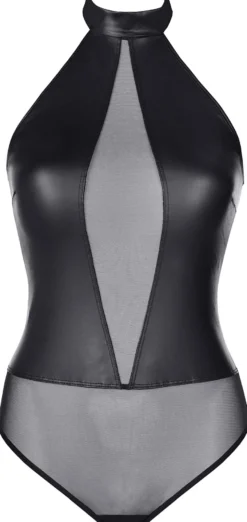 axami - Wetlook Body mit transparentem Akzent V-9150