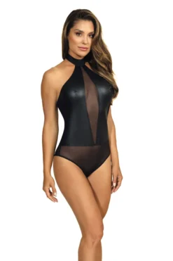 axami - Wetlook Body mit transparentem Akzent V-9150