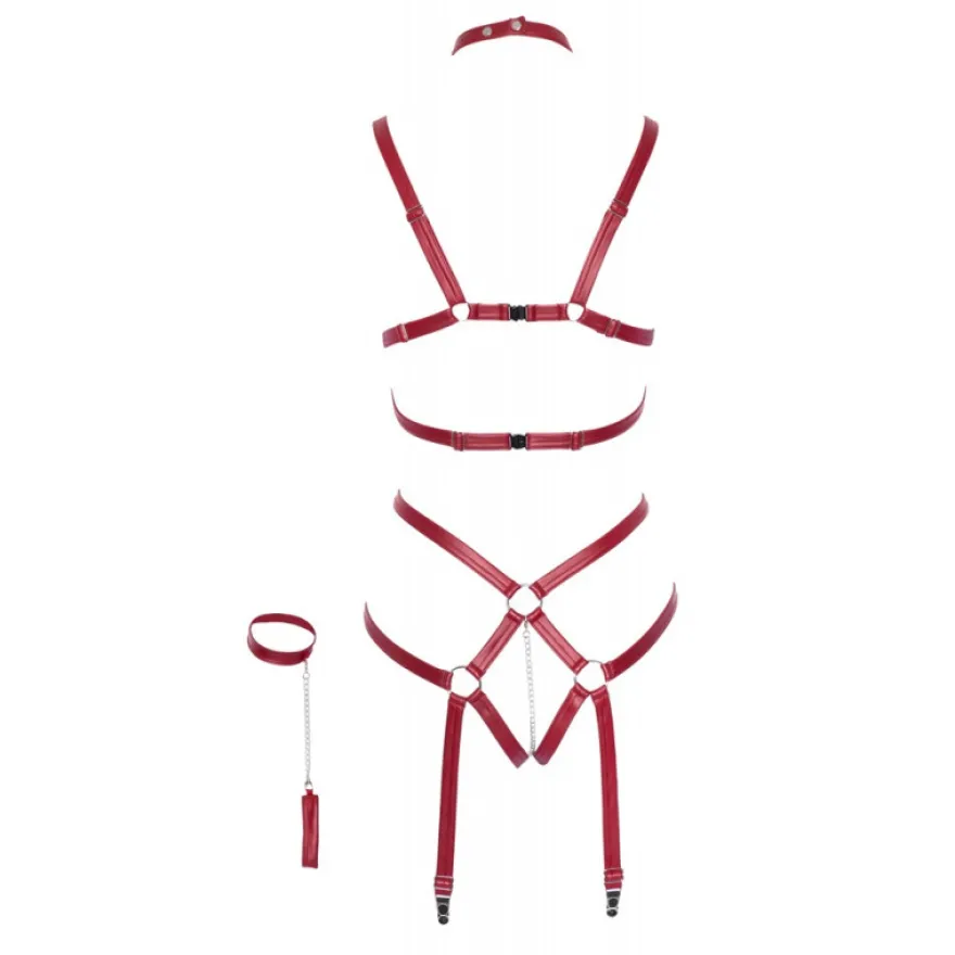 Bad Kitty - Riemen Body dunkelrot
