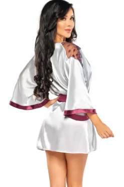 Beauty Night Fashion - Satin Kimono mit String