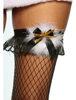 Beileisi - Netz-Stockings mit Plüsch