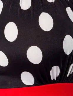 Belsira - Vintage Kleid in rot mit Polka Dot Muster