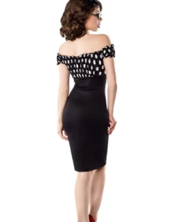 Belsira - Vintage Kleid in schwarz mit Polka Dots