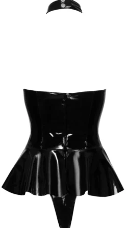 Black Level - Body mit Halsband aus Lack schwarz