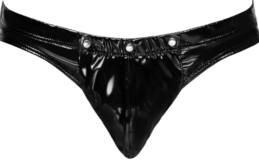 Black Level - Herren Lack-Slip mit Push-up Funktion