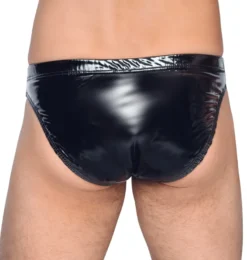 Black Level - Herren Lack-Slip mit Push-up Funktion
