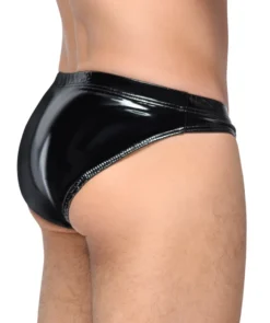 Black Level - Herren Lack-Slip mit Push-up Funktion
