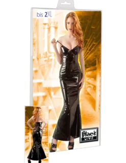 Black Level - Lack Kleid lang schwarz