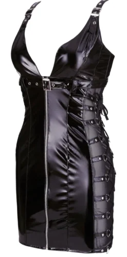 Black Level - Lack-Kleid mit Reißverschluss