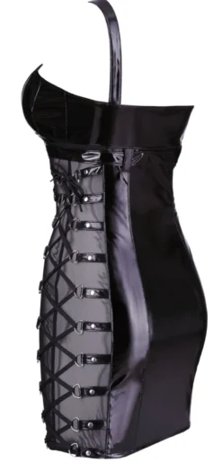 Black Level - Lack-Kleid mit Reißverschluss