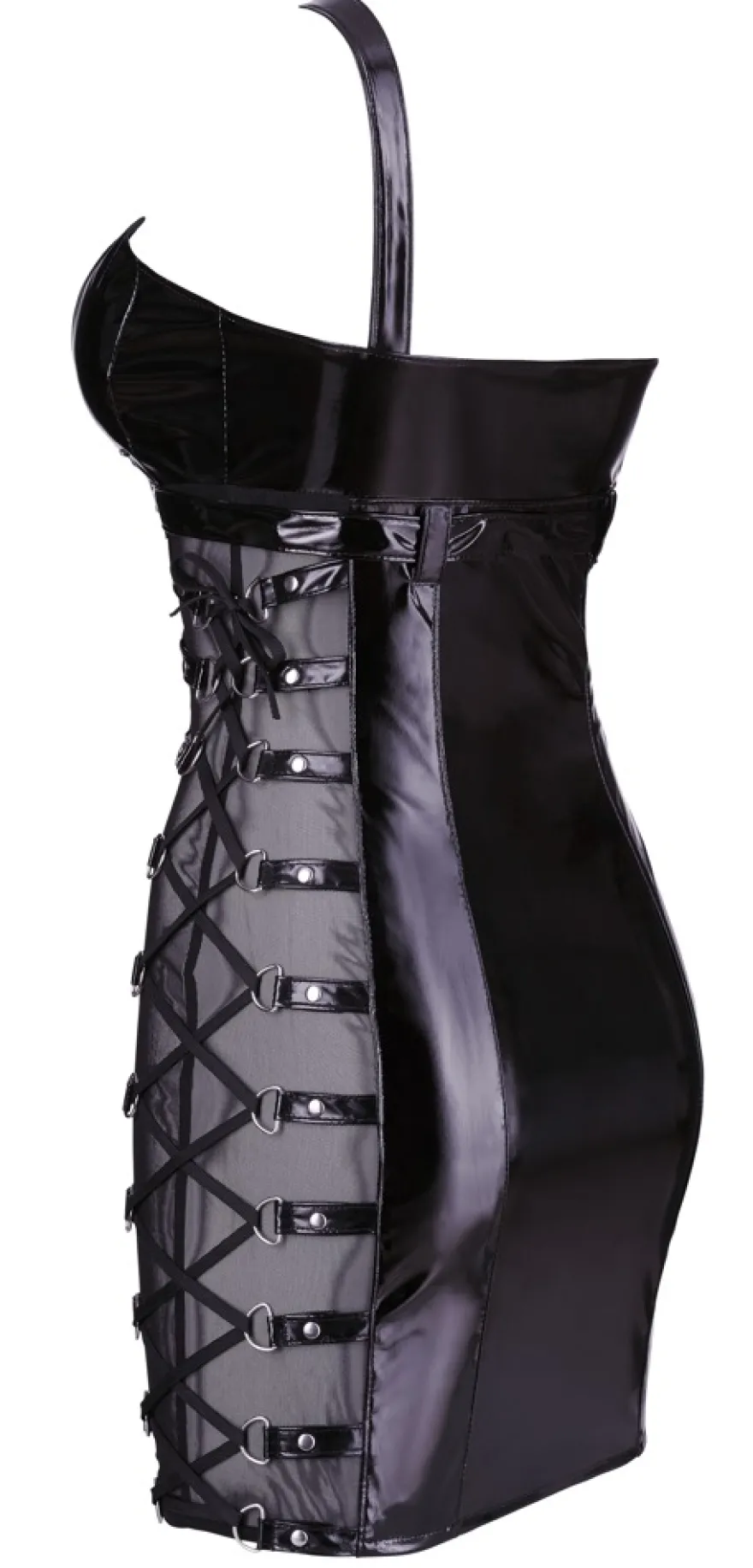 Black Level - Lack-Kleid mit Reißverschluss