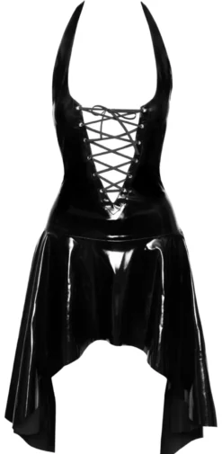 Black Level - Lack-Kleid mit Schnürung