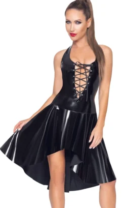 Black Level - Lack-Kleid mit Schnürung
