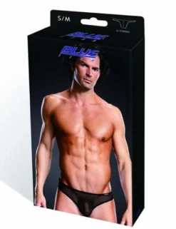 BLUE LINE - Durchsichtiger G-String in schwarz