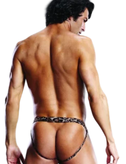 BLUE LINE - Jock Strap Slip mit Leoparden Muster