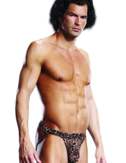 BLUE LINE - Jock Strap Slip mit Leoparden Muster